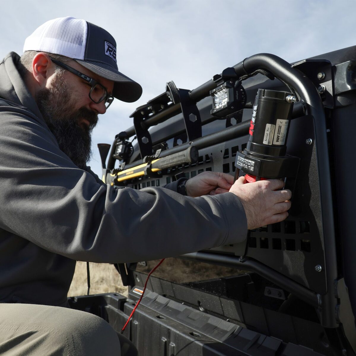 Razorback Offroad Can-Am Defender Sidepuller Winch Rack