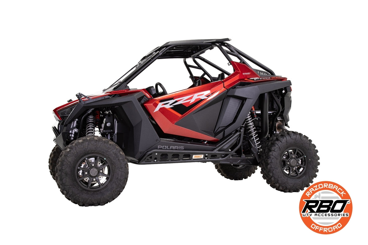 Razorback Offroad Polaris RZR Pro & Pro XP Series Black Rock Sliders - 2 Seat Model