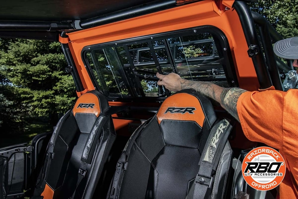 Razorback Offroad Polaris RZR XP 1000 Rear Sliding Windshield