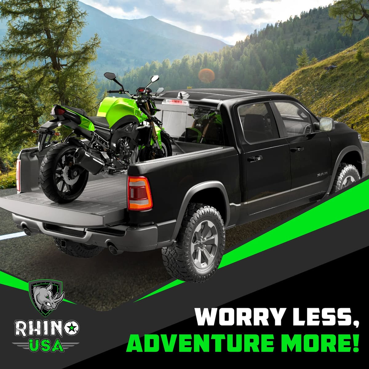 Rhino USA 1.6" x 8' HD 4-Pack Ratchet Tie-Down Set