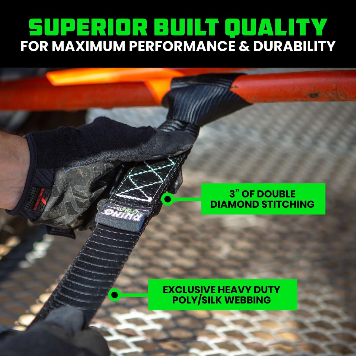 Rhino USA 1.7" x 17" Soft Loop 4-Pack Tie-Down Straps