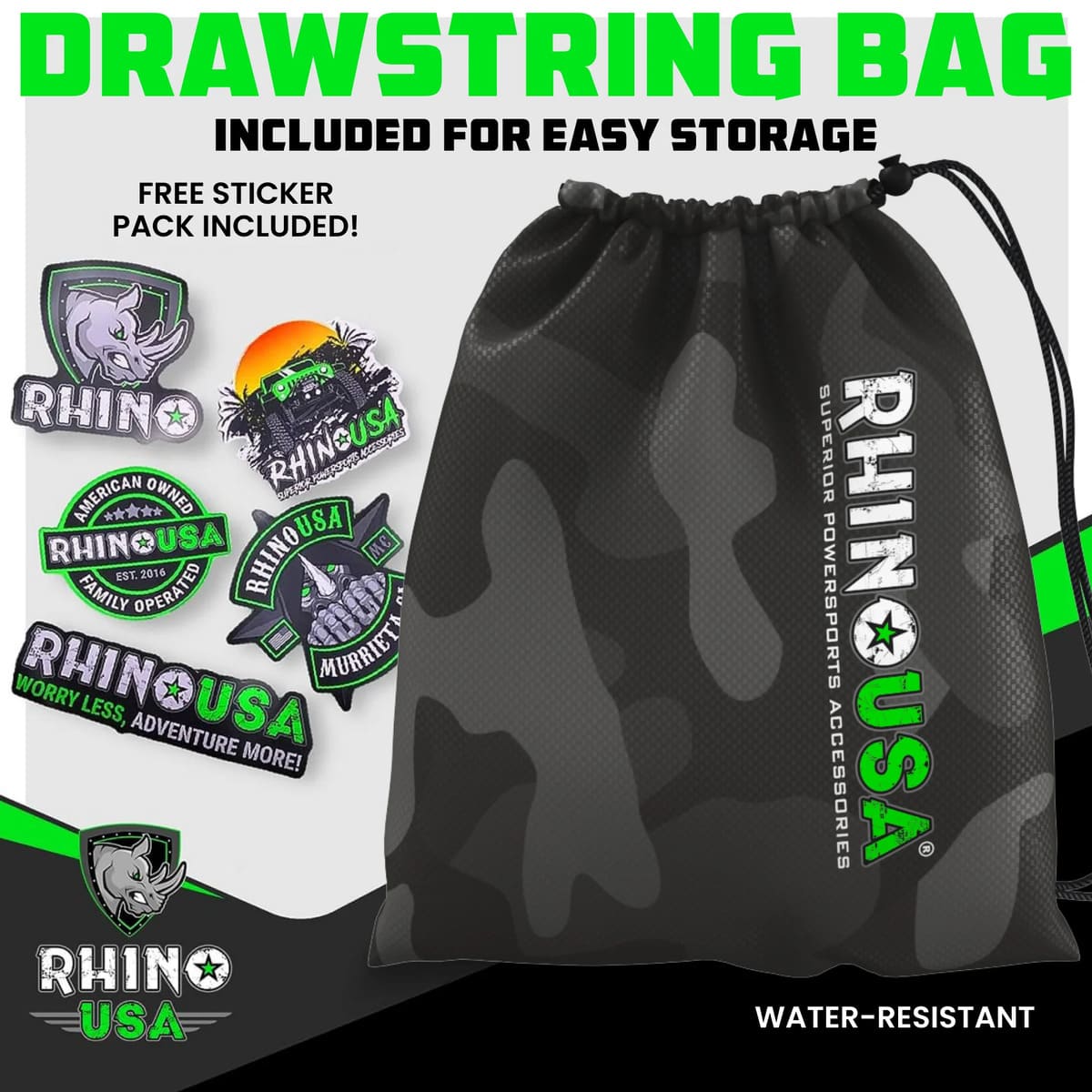 Rhino USA 1" x 15' 4-Pack Ratchet Tie-Down Set