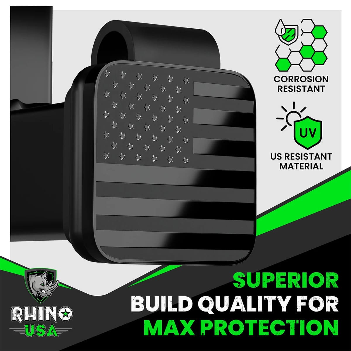 Rhino USA 2" American Flag Hitch Cover