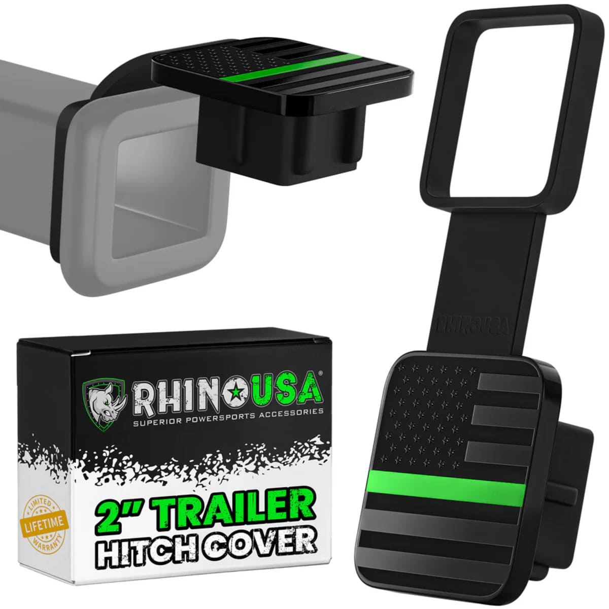 Rhino USA 2" American Flag Hitch Cover
