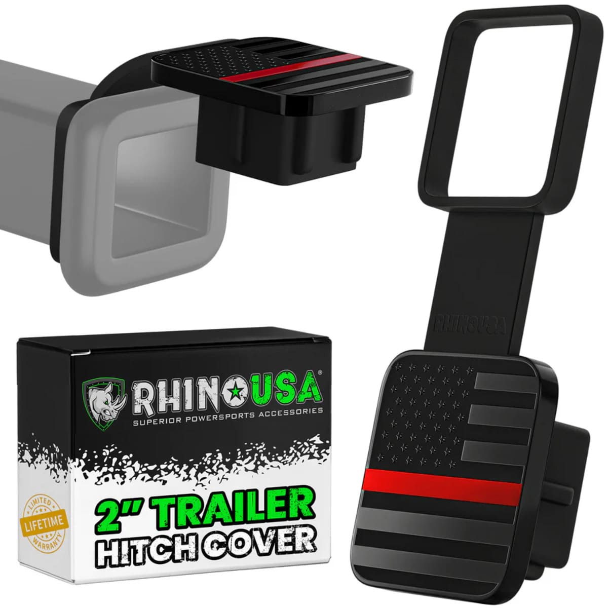 Rhino USA 2" American Flag Hitch Cover