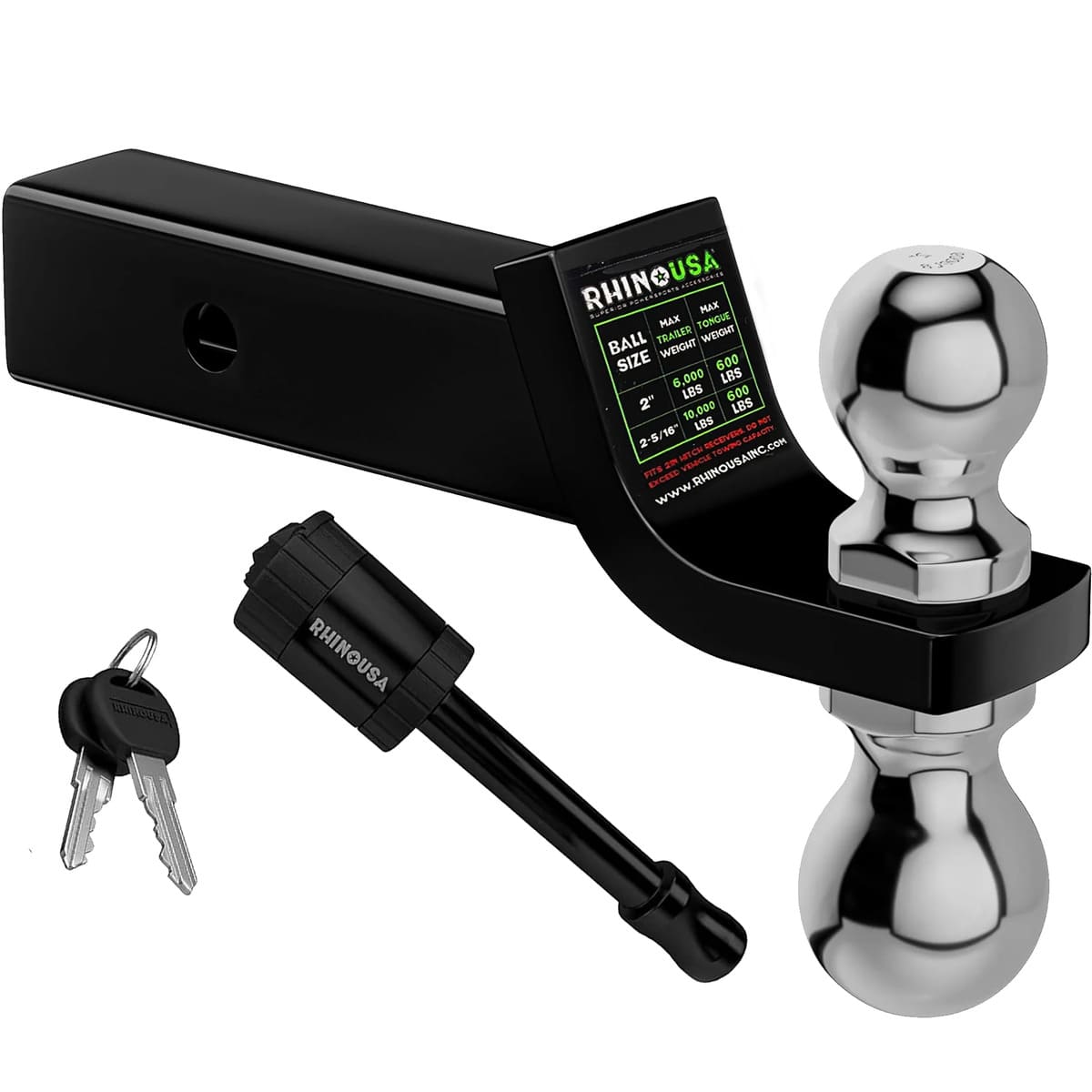 Rhino USA 2" Dual Ball Hitch