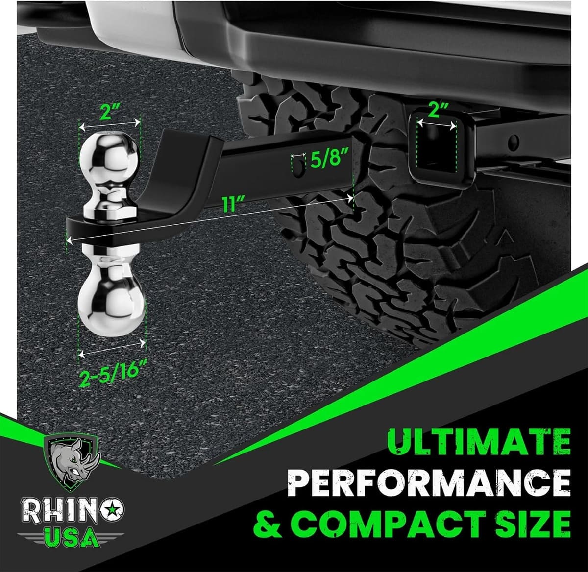 Rhino USA 2" Dual Ball Hitch