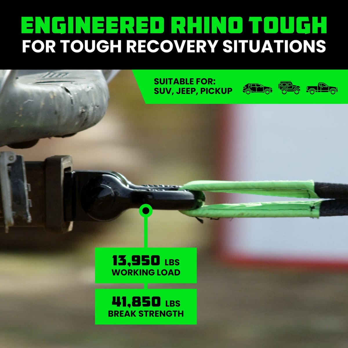 Rhino USA 2" Shackle Hitch Receiver