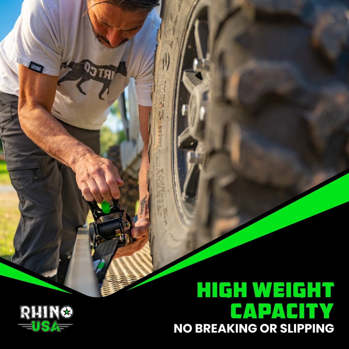 Rhino USA 2" x 10' Retractable Ratchet Straps