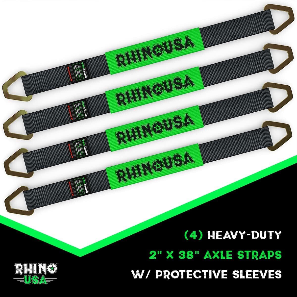 Rhino USA 2" x 38" Axle 4-Pack Tie-Down Straps
