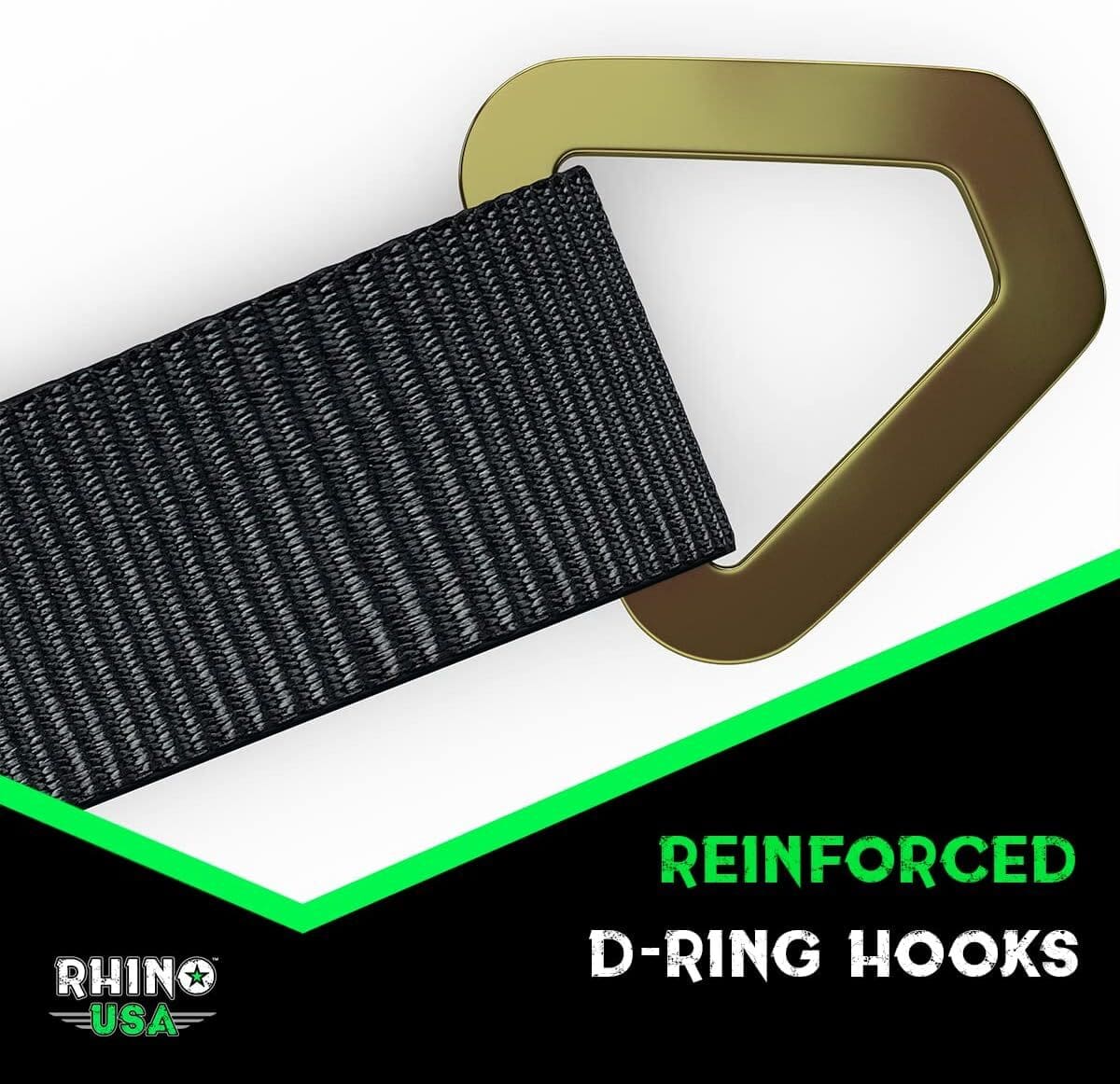 Rhino USA 2" x 38" Axle 4-Pack Tie-Down Straps