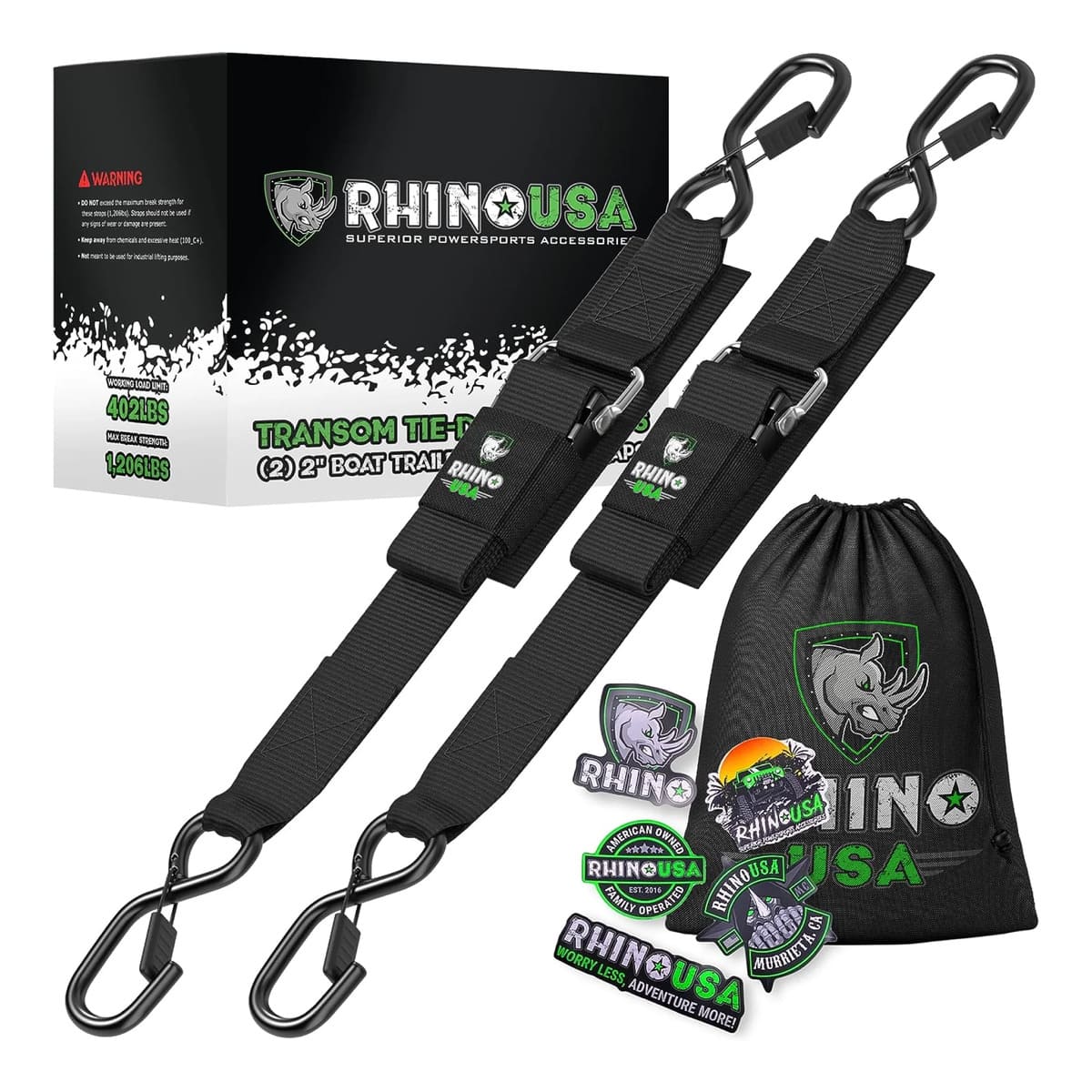 Rhino USA 2" x 4' Transom Tie-Down Straps