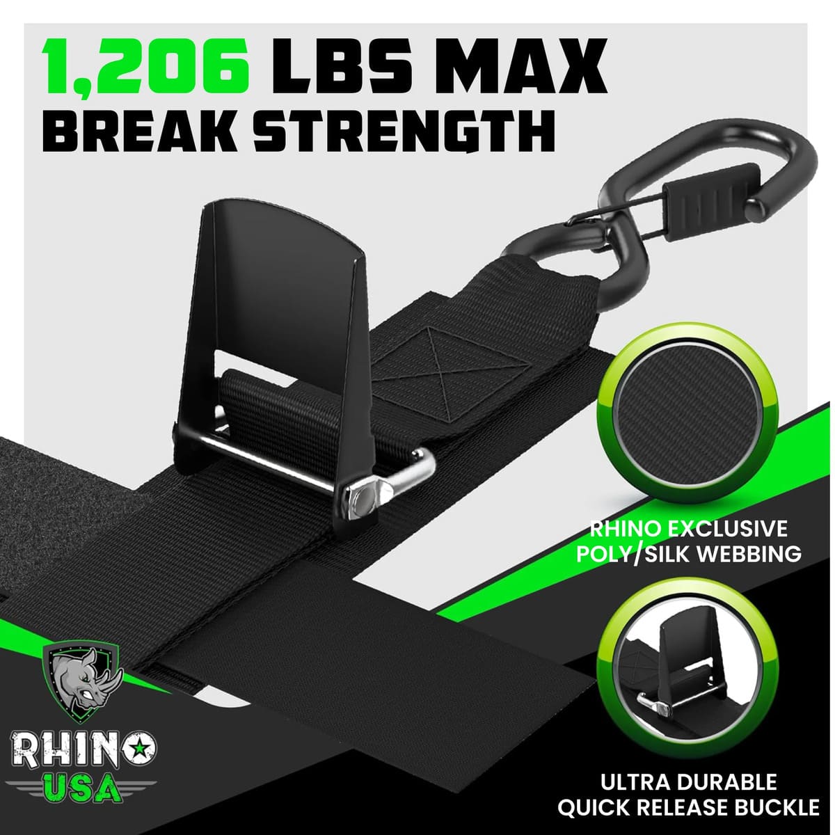 Rhino USA 2" x 4' Transom Tie-Down Straps