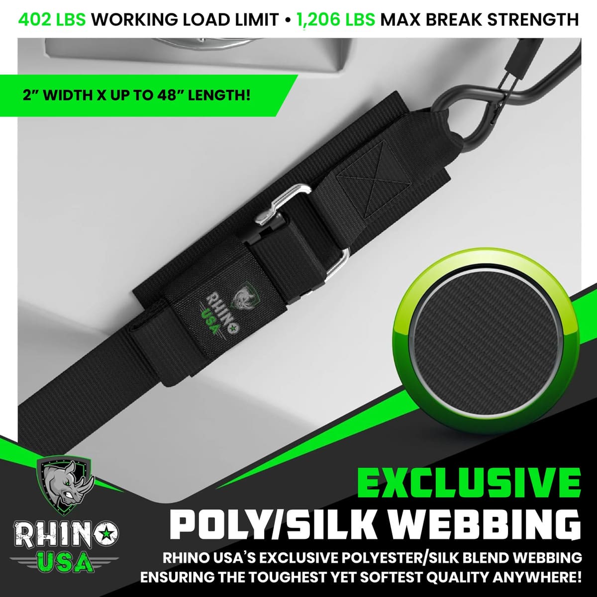 Rhino USA 2" x 4' Transom Tie-Down Straps