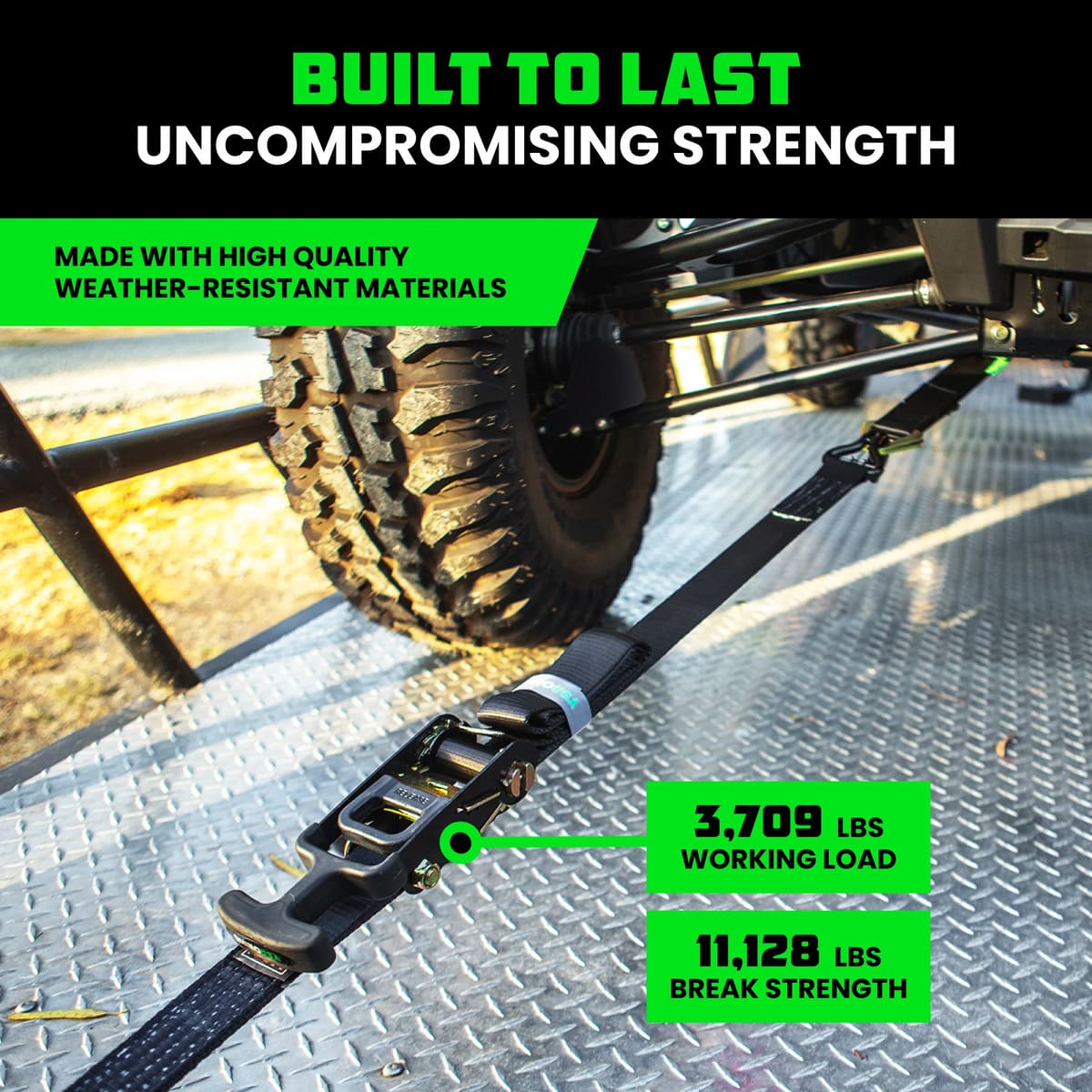 Rhino USA 2" x 8' J-Hooks Vehicle Tie-Down Kit