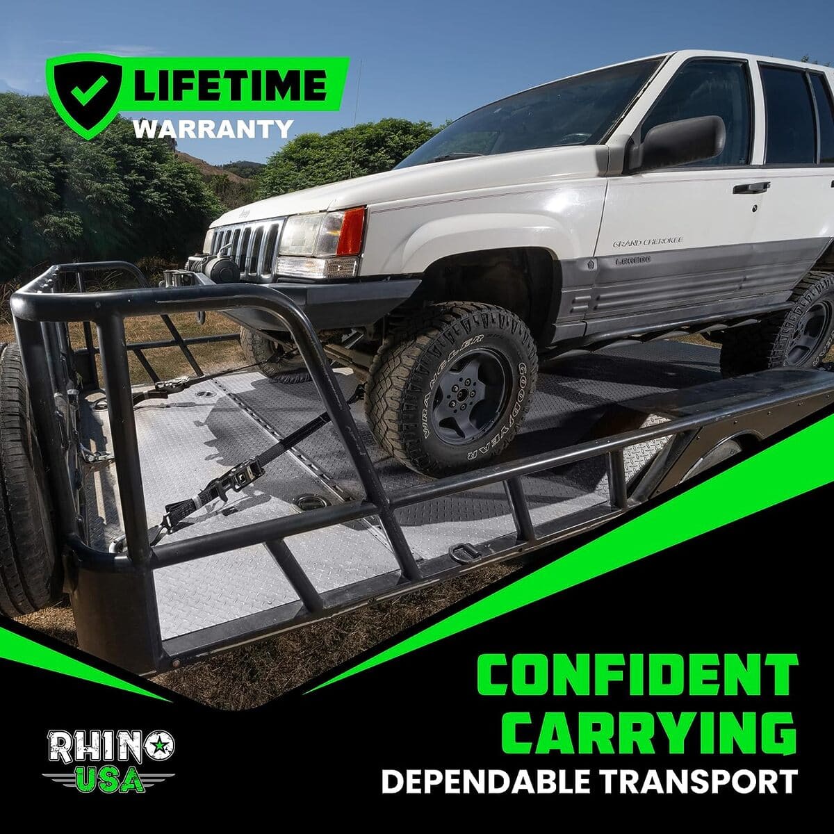 Rhino USA 2" x 8' Snap-Hooks Vehicle Tie-Down Kit