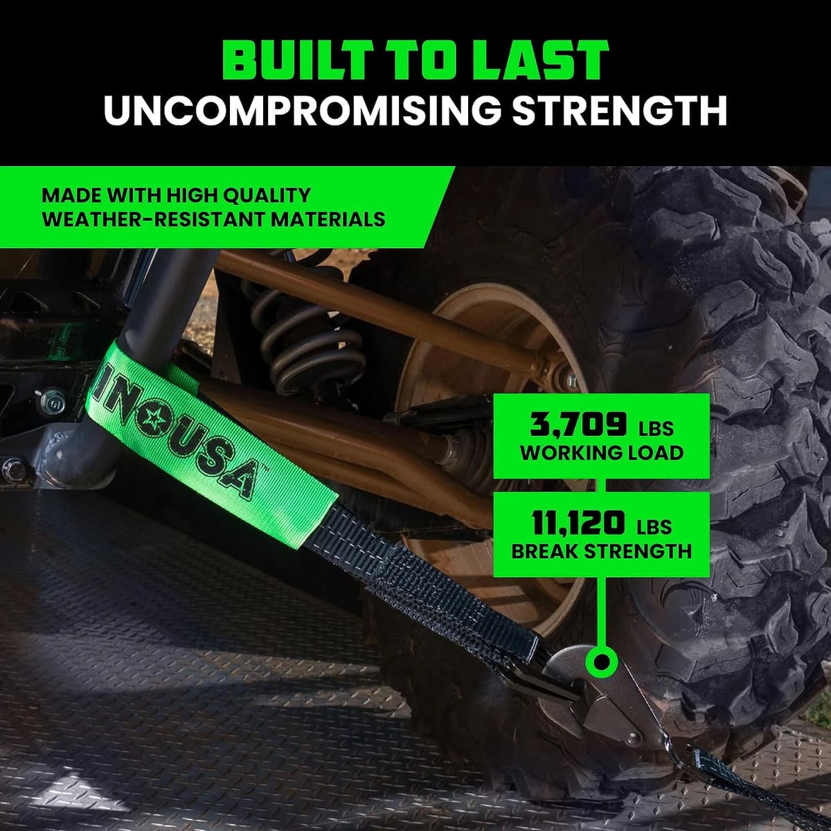 Rhino USA 2" x 8' Snap-Hooks Vehicle Tie-Down Kit