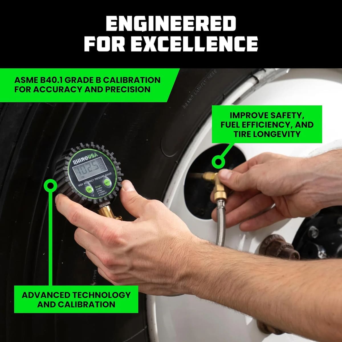 Rhino USA 250 PSI Digital Tire Gauge