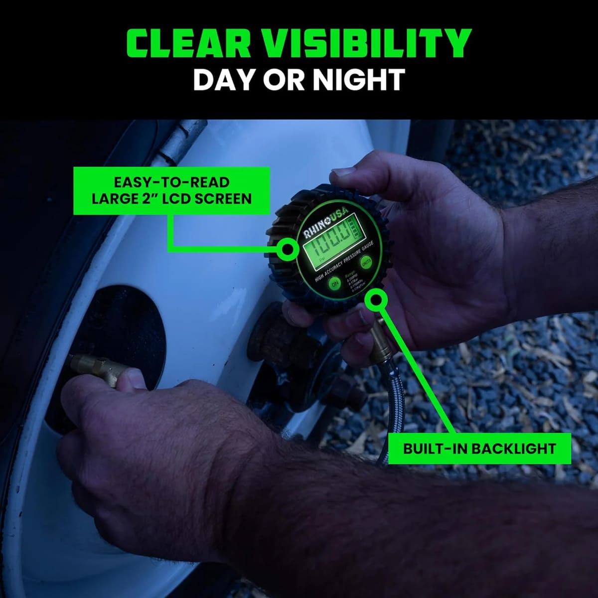 Rhino USA 250 PSI Digital Tire Gauge