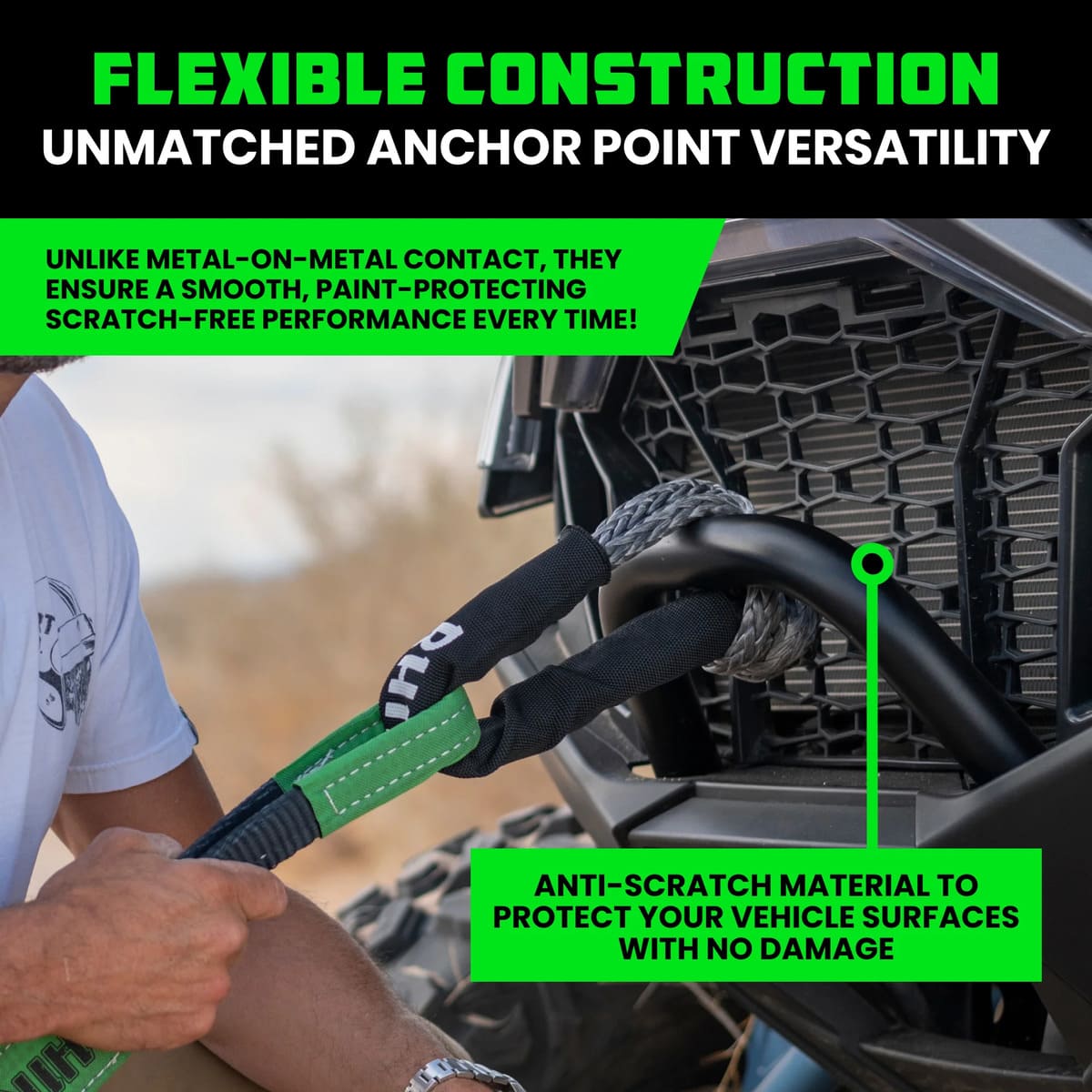 Rhino USA 3/8" Synthetic Soft Shackles