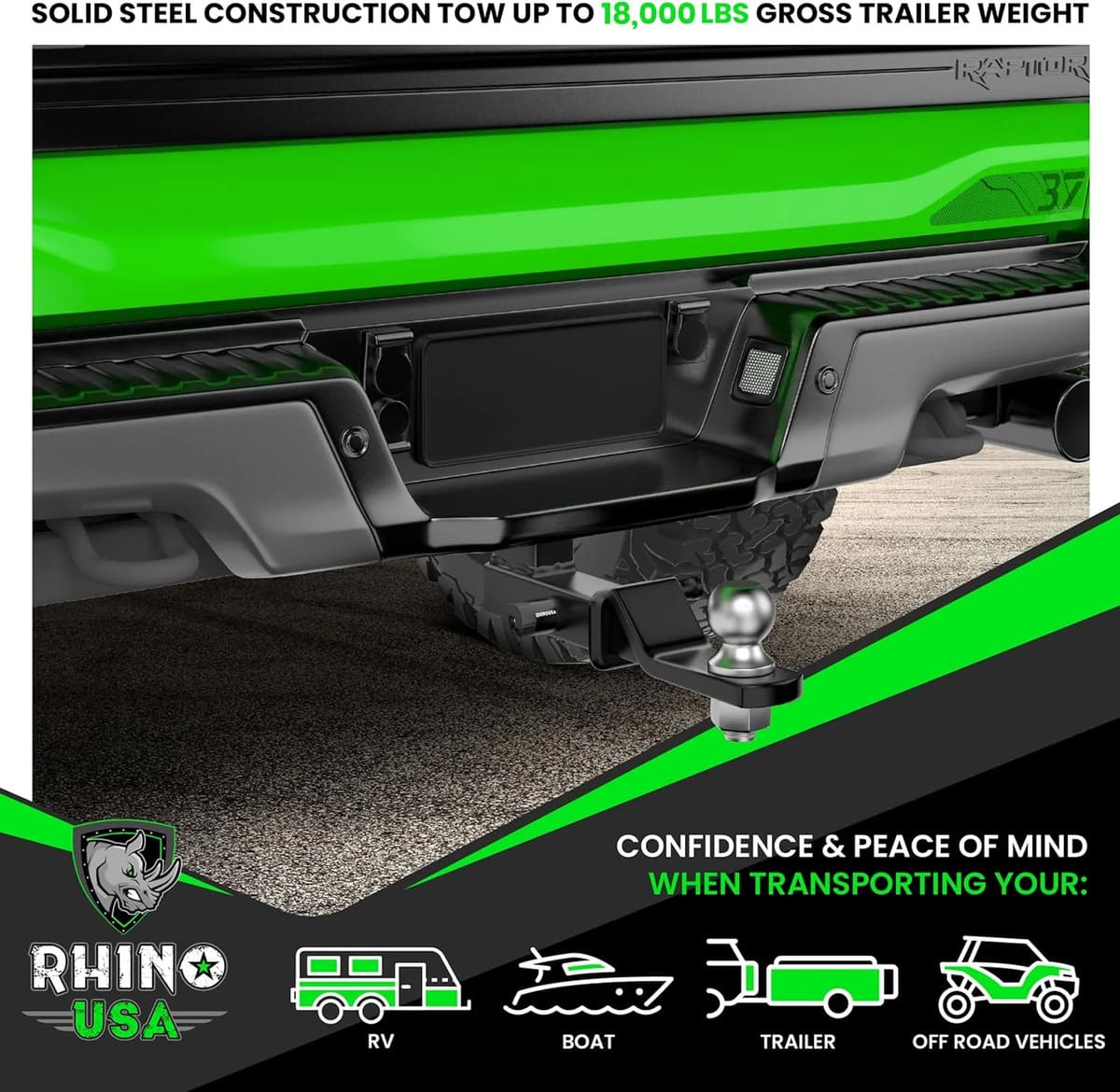 Rhino USA 3" Locking Trailer Hitch Pin