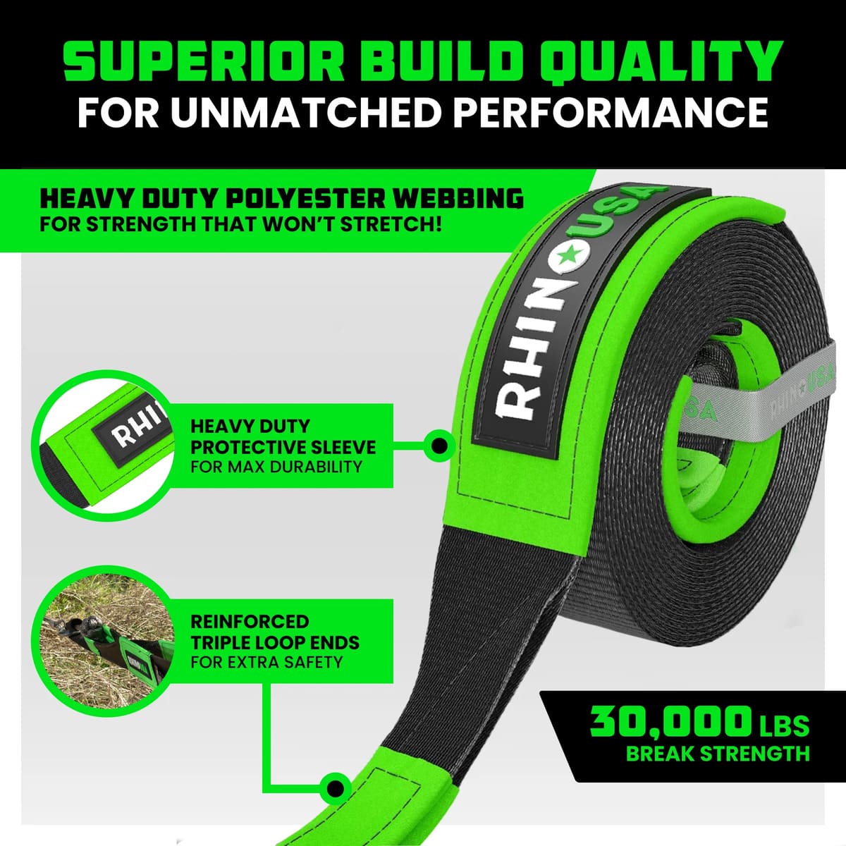 Rhino USA 3" x 8' Recovery Tree Saver Strap