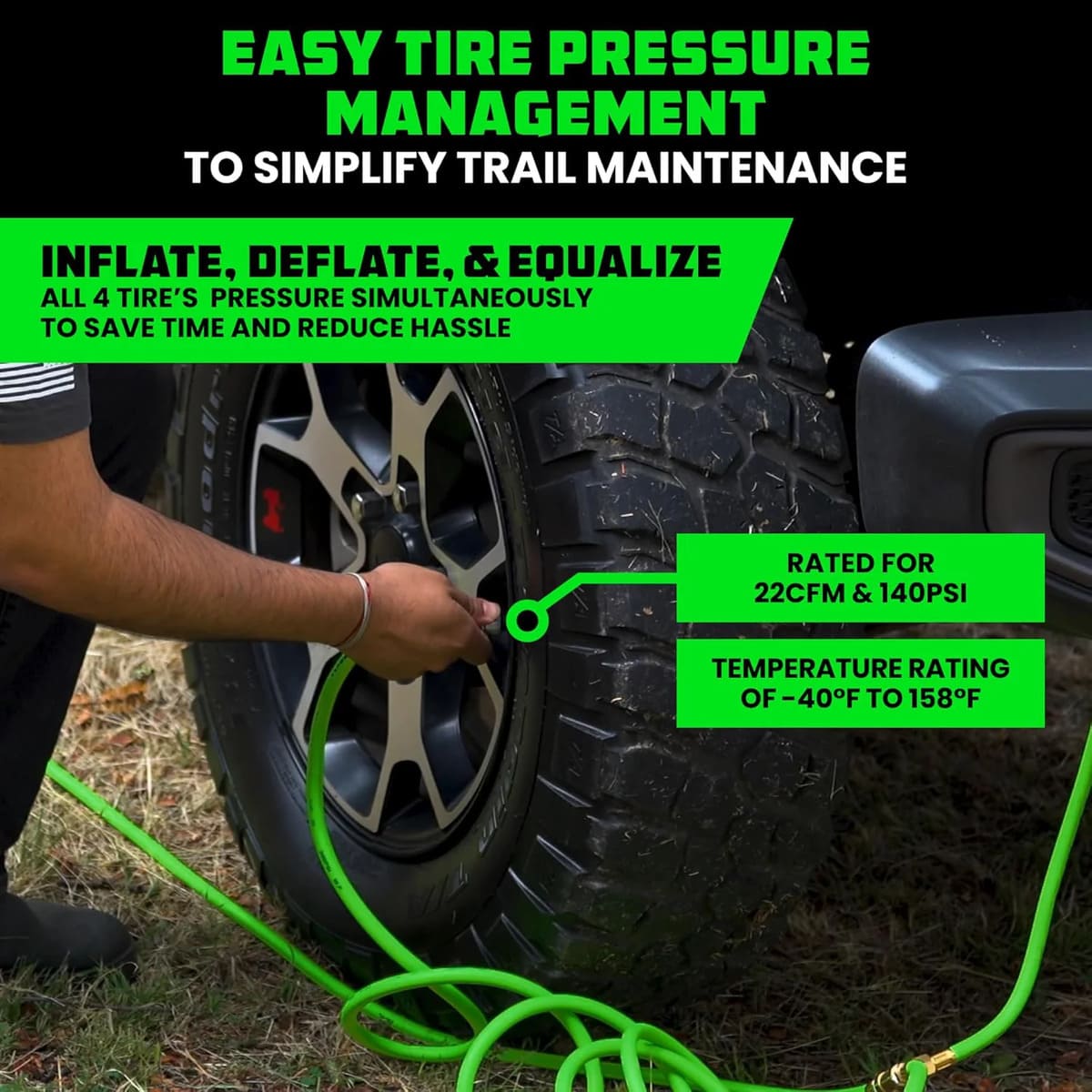 Rhino USA 4-Wheel Tire Inflation/Deflation System