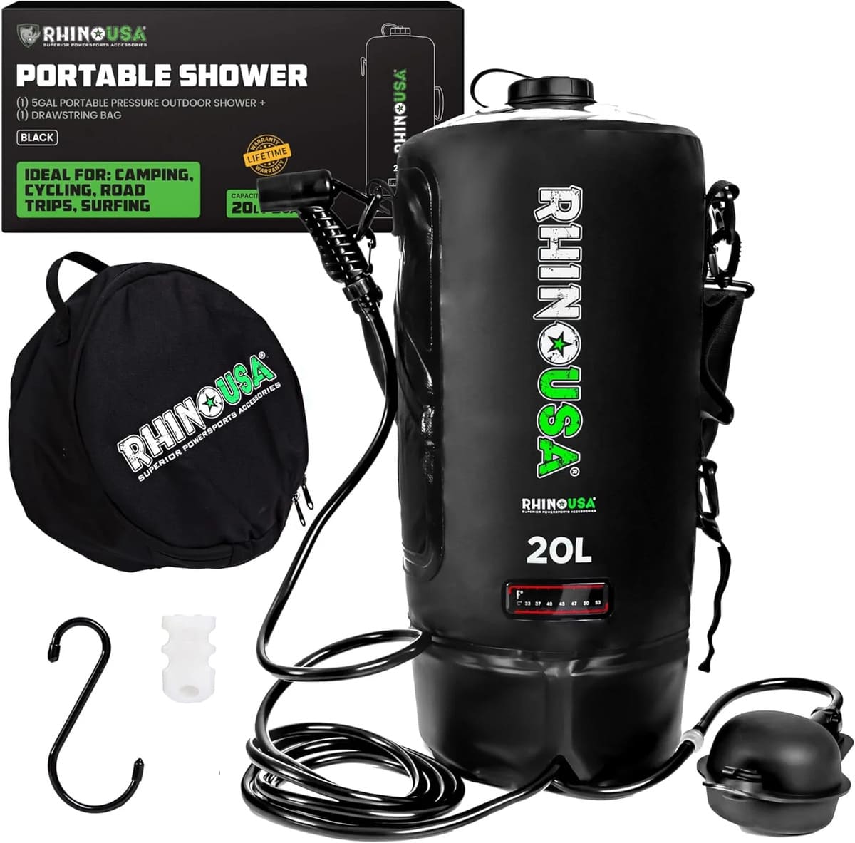 Rhino USA 5 Gallon Portable Shower Kit