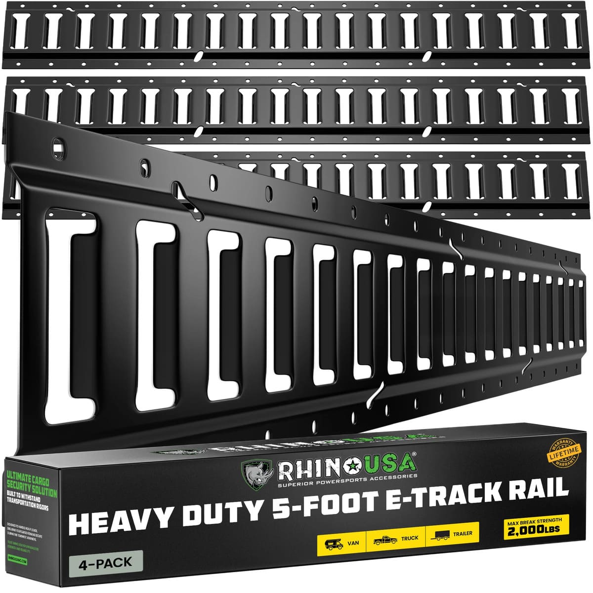 Rhino USA 5ft E-Track Tie-Down Rails