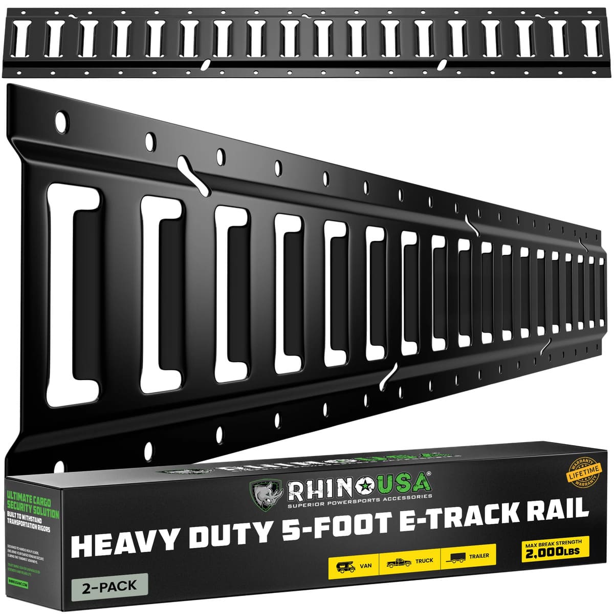 Rhino USA 5ft E-Track Tie-Down Rails