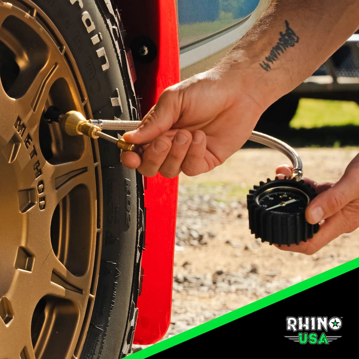 Rhino USA 60 PSI Tire Deflator Gauge