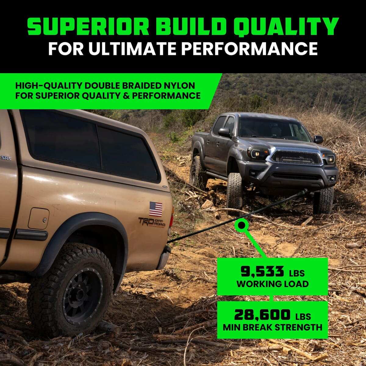 Rhino USA 7/8" x 30' Kinetic Rope Recovery Kit