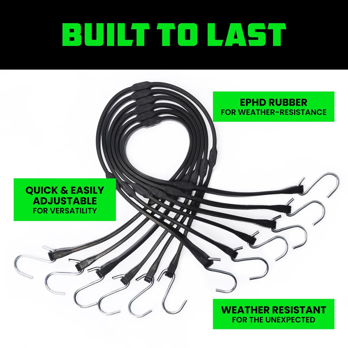 Rhino USA Heavy-Duty Tarp Straps