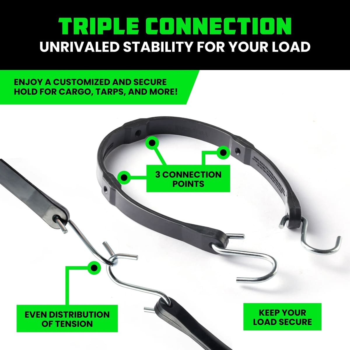 Rhino USA Heavy-Duty Tarp Straps