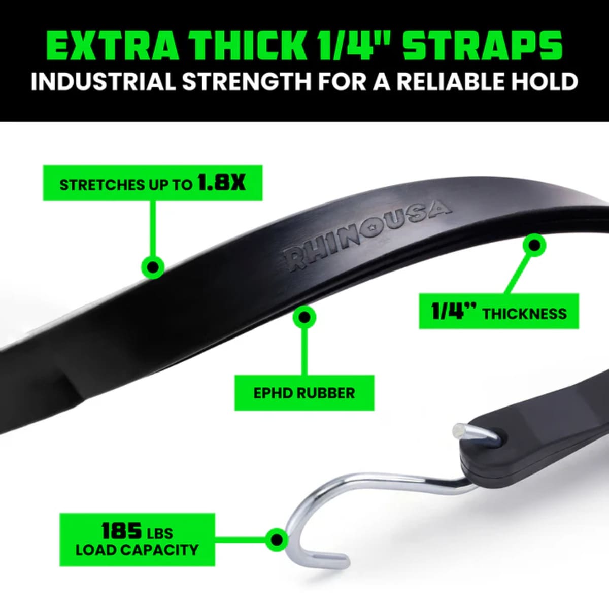 Rhino USA Heavy-Duty Tarp Straps