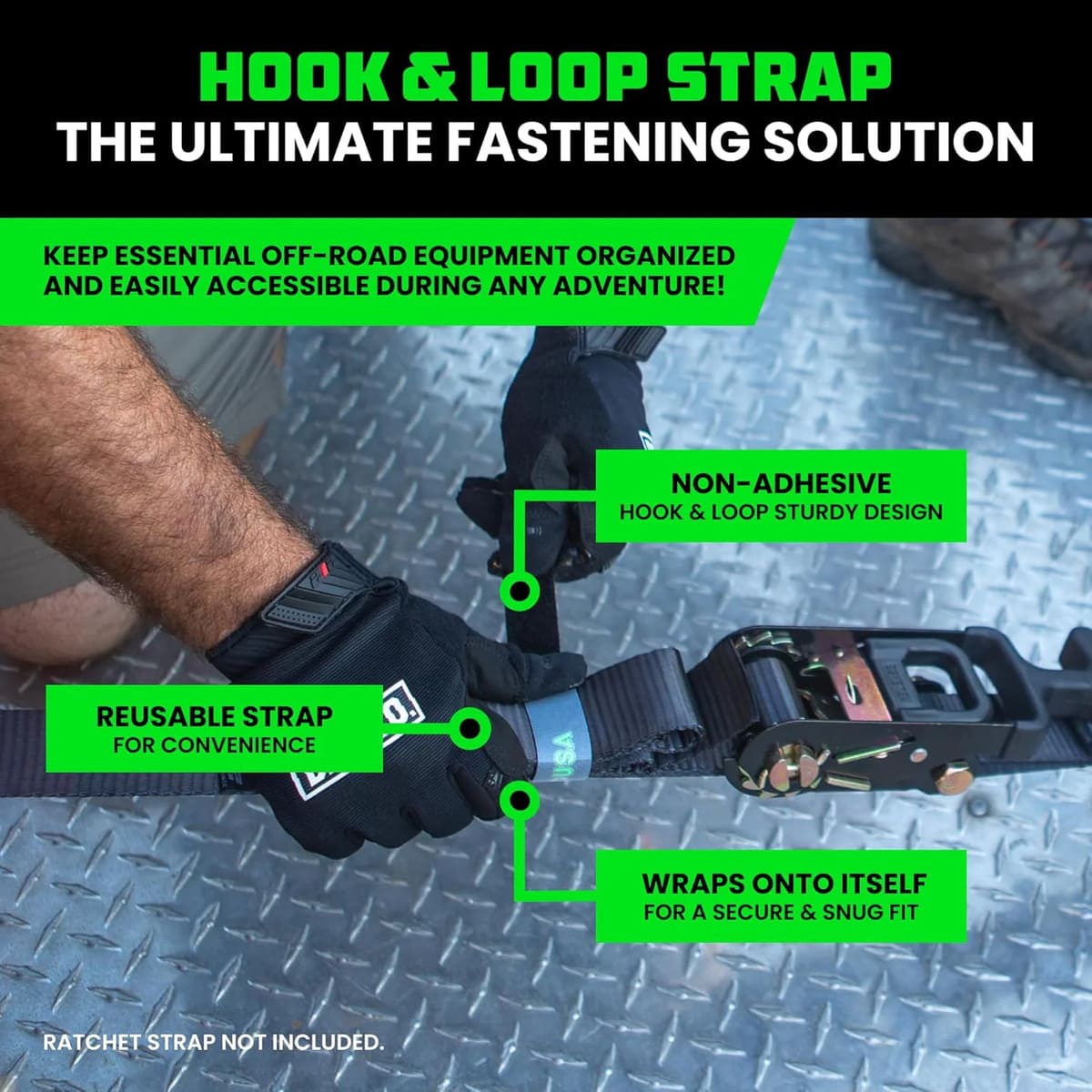 Rhino USA Non-Adhesive Hook & Loop Roll