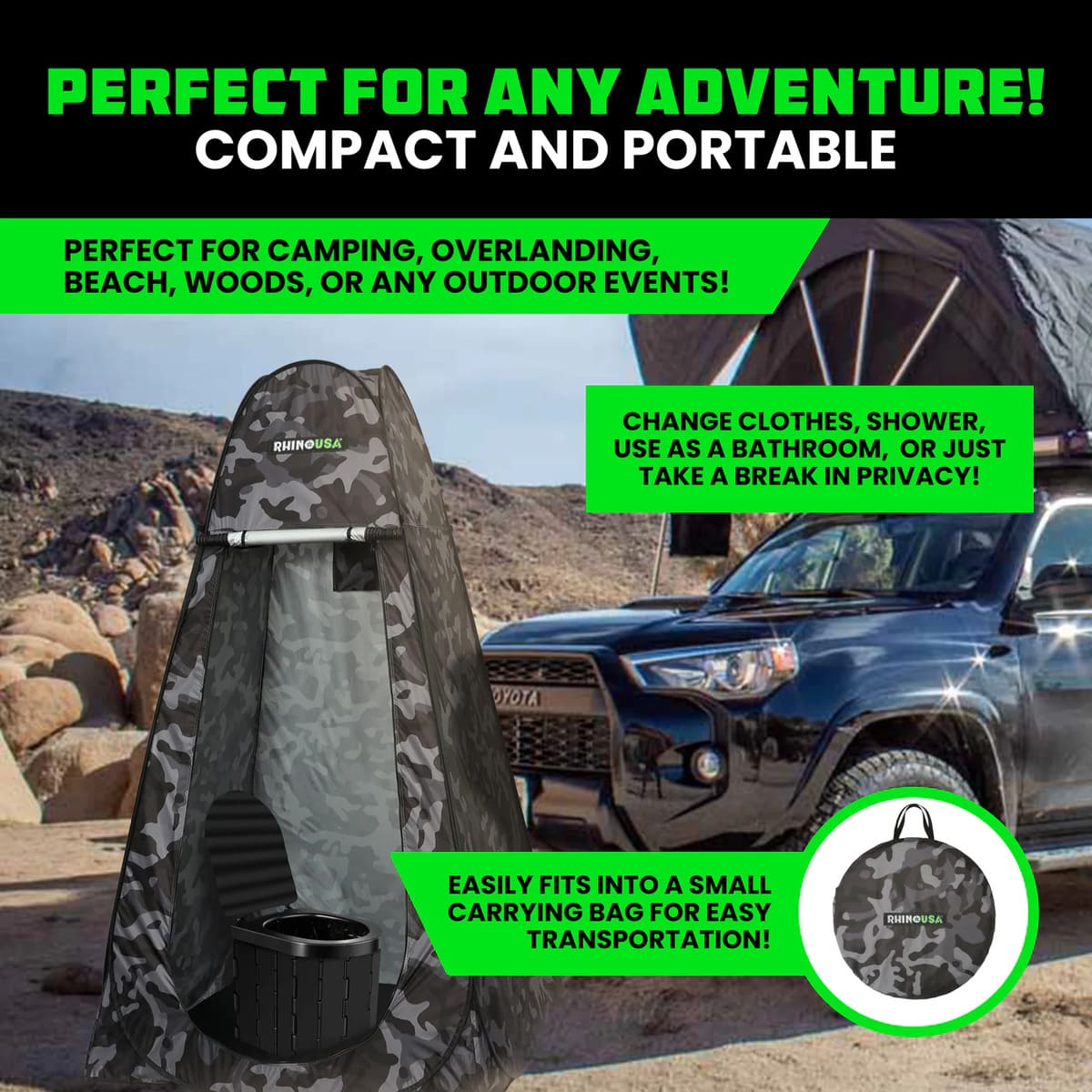 Rhino USA Outdoor Pop-Up Privacy Tent