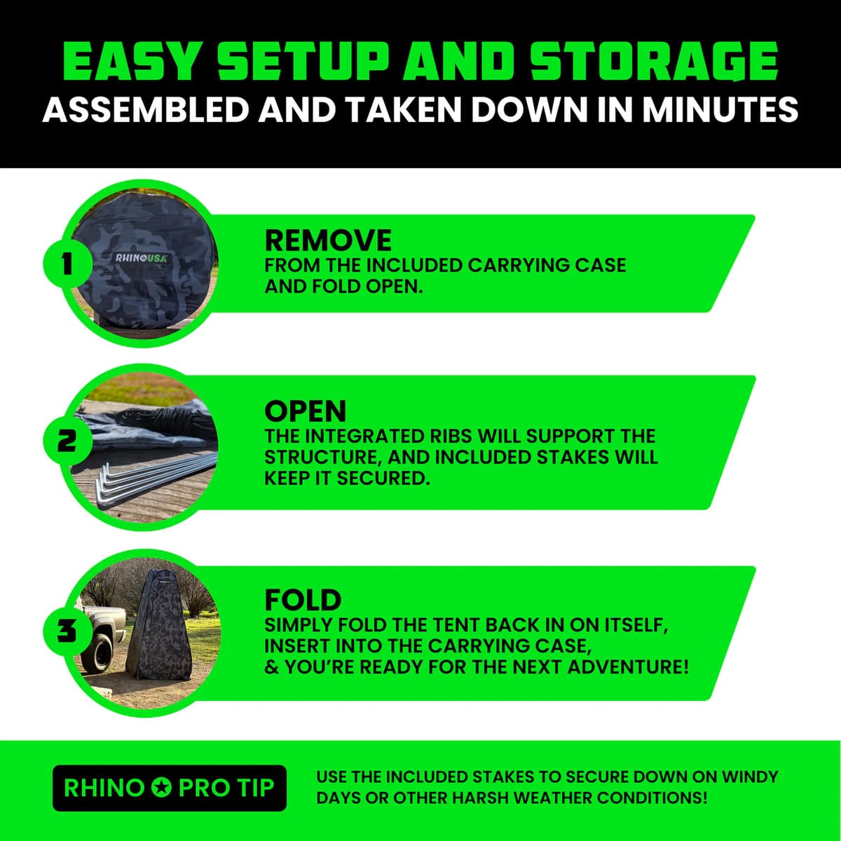 Rhino USA Outdoor Pop-Up Privacy Tent