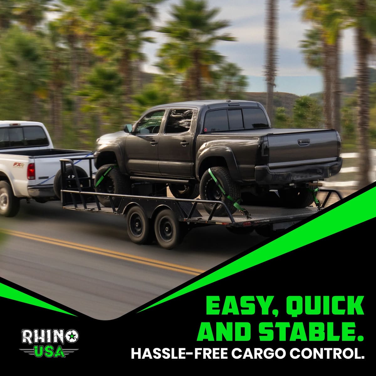 Rhino USA Snap-Hooks Car Tie-Down Lasso Straps