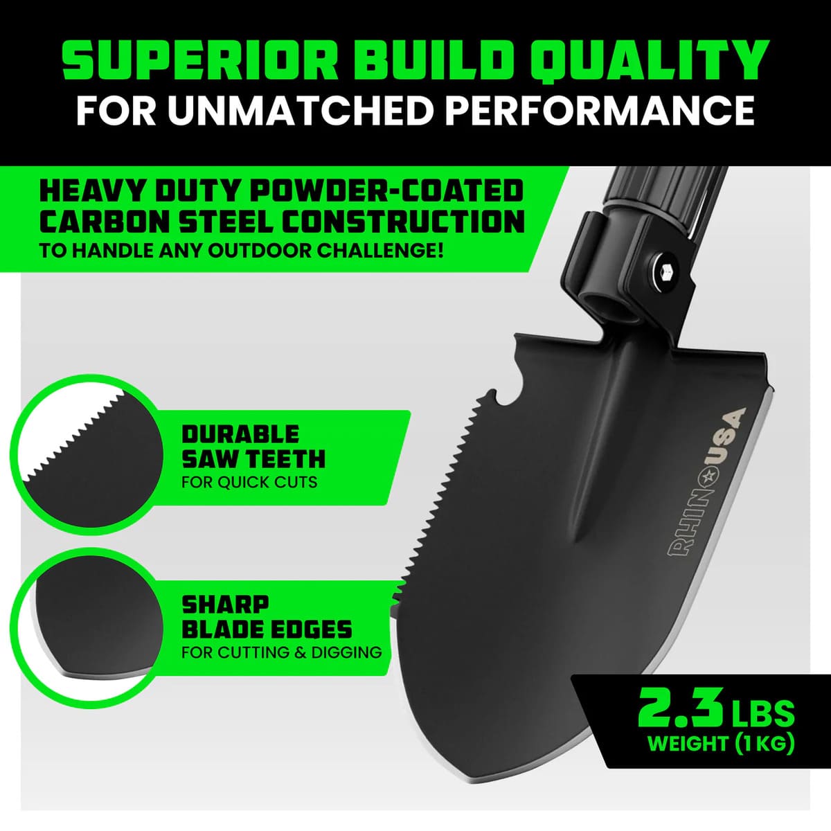 Rhino USA Ultimate Survival Shovel