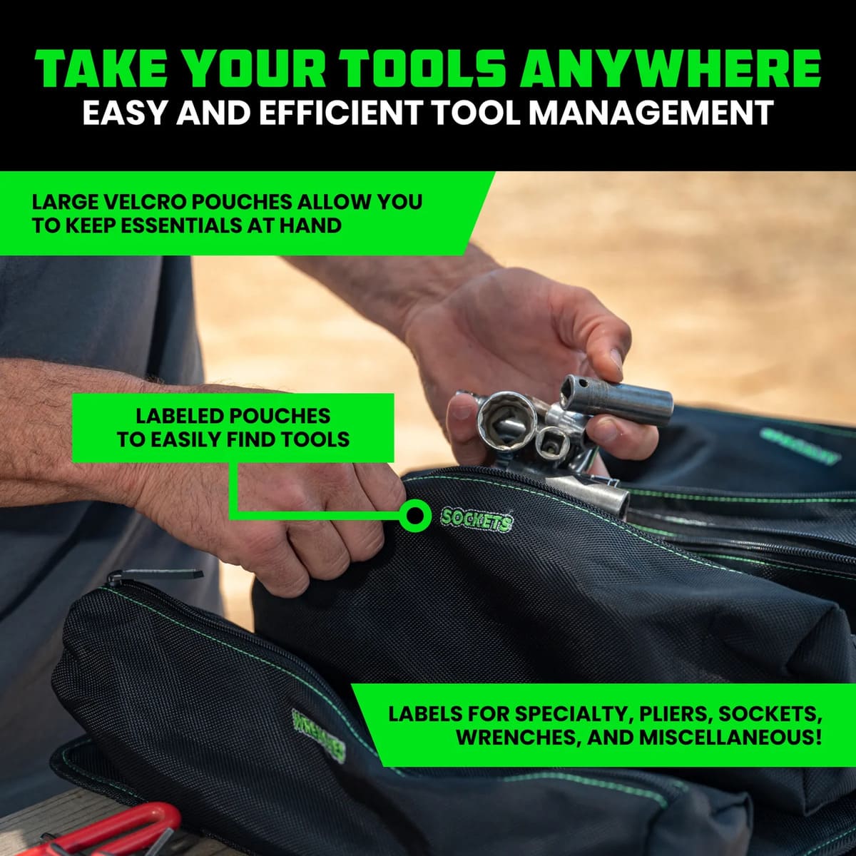 Rhino USA Ultimate UTV 4x4 Tool Organizer