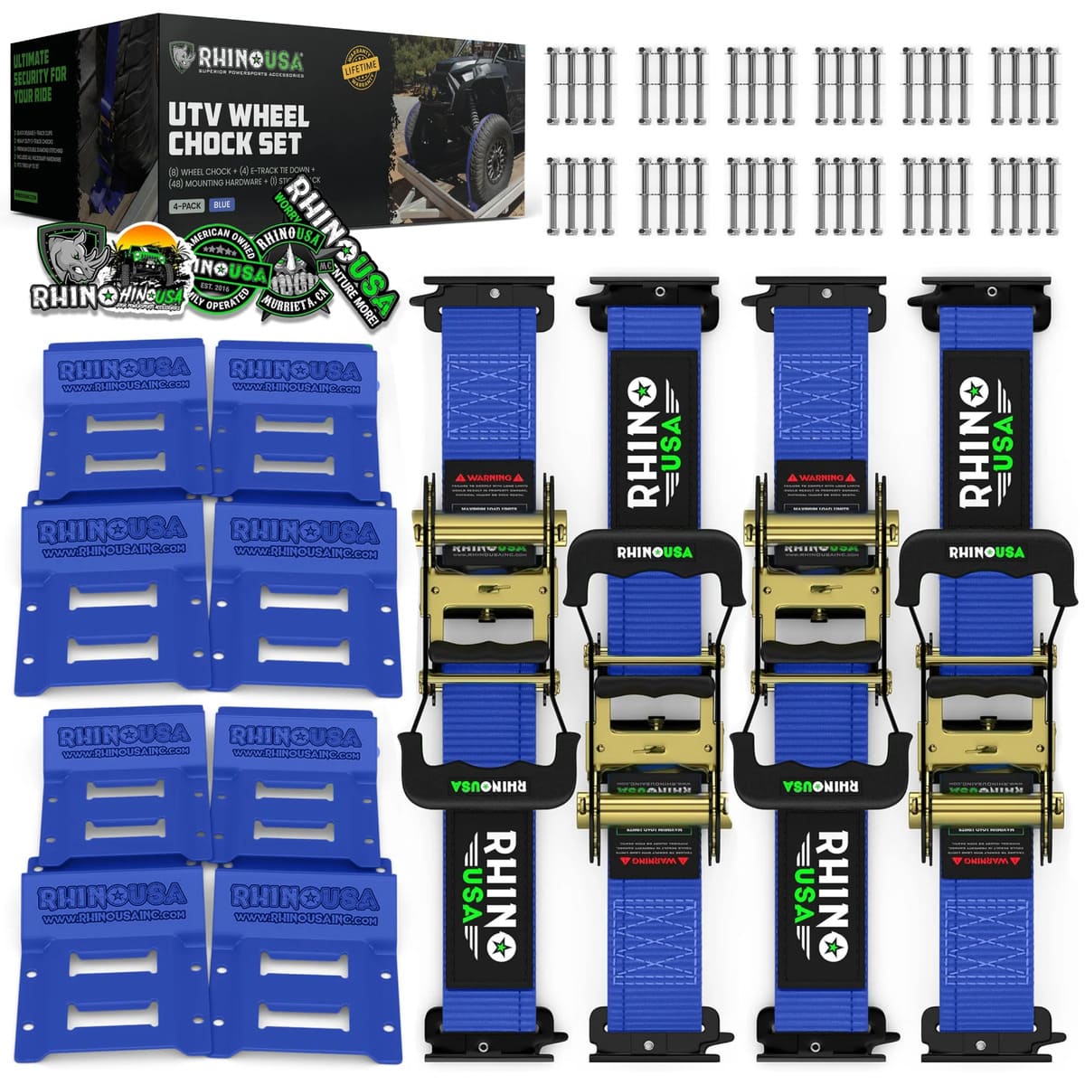 Rhino USA UTV Wheel Chock Tie-Down Kit