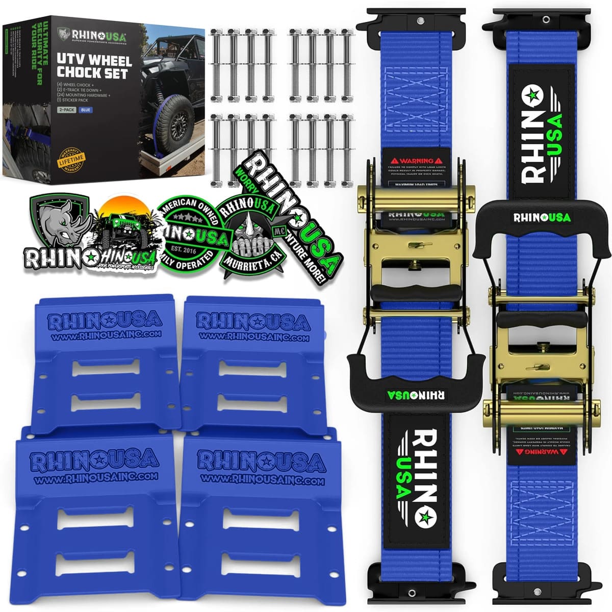 Rhino USA UTV Wheel Chock Tie-Down Kit