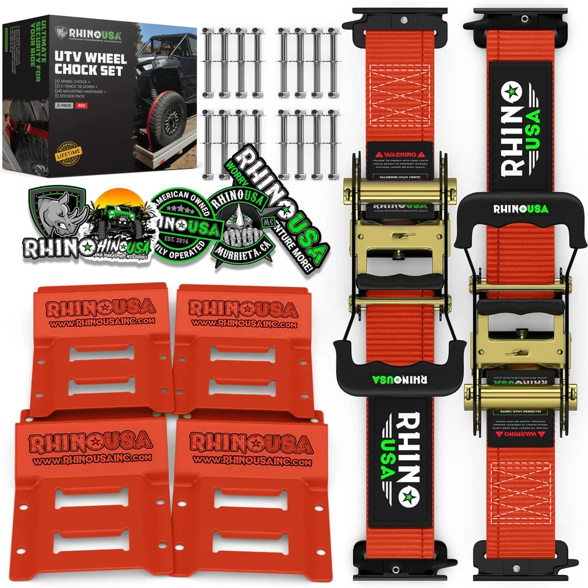 Rhino USA UTV Wheel Chock Tie-Down Kit