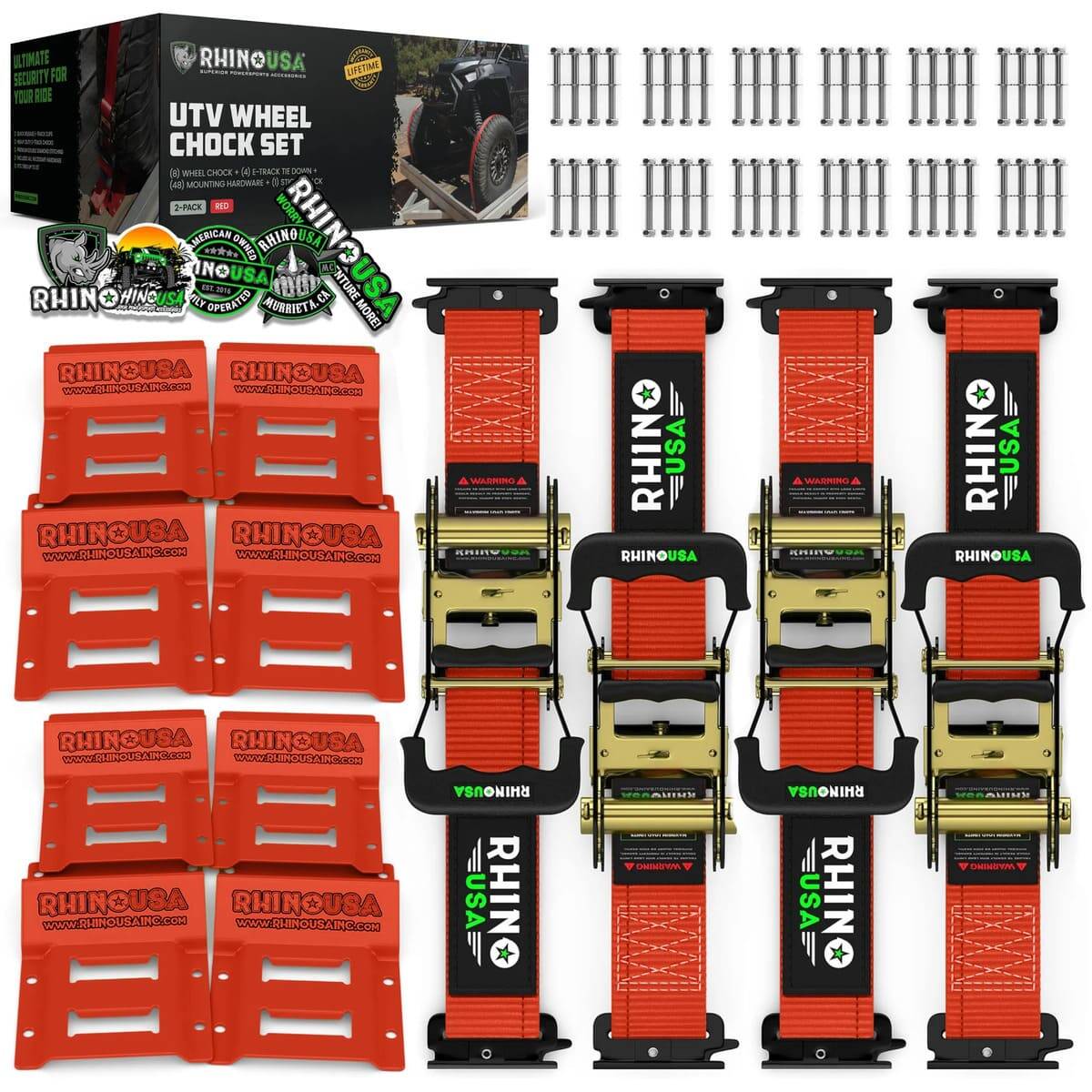 Rhino USA UTV Wheel Chock Tie-Down Kit