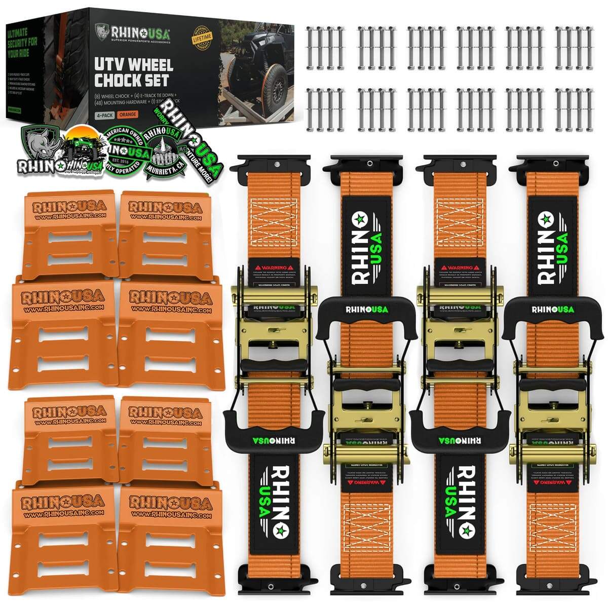 Rhino USA UTV Wheel Chock Tie-Down Kit