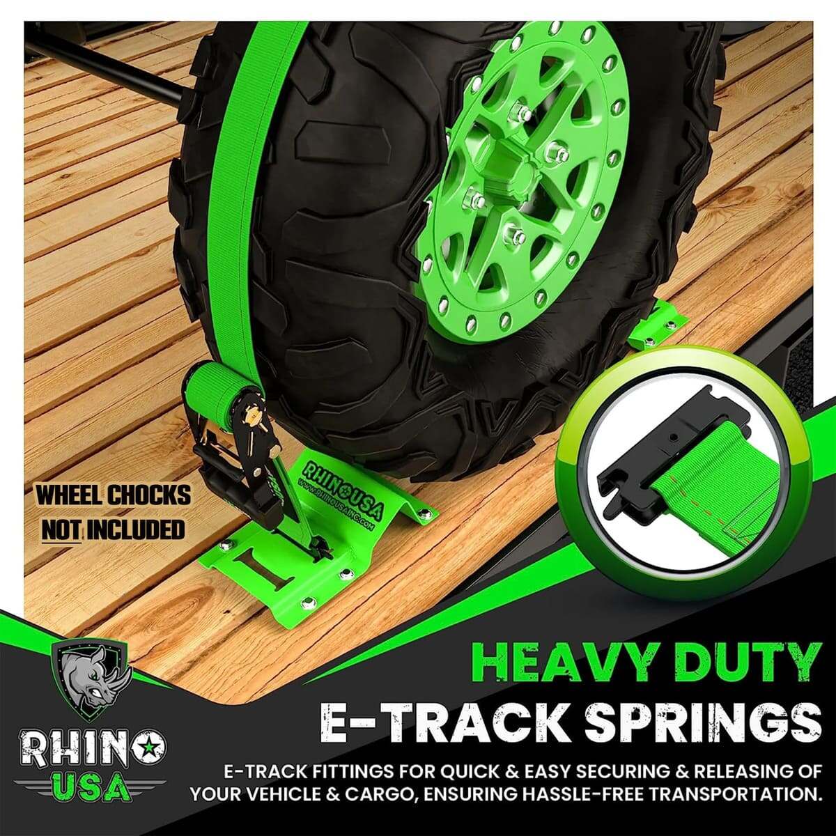 Rhino USA UTV Wheel Chock Tie-Down Kit