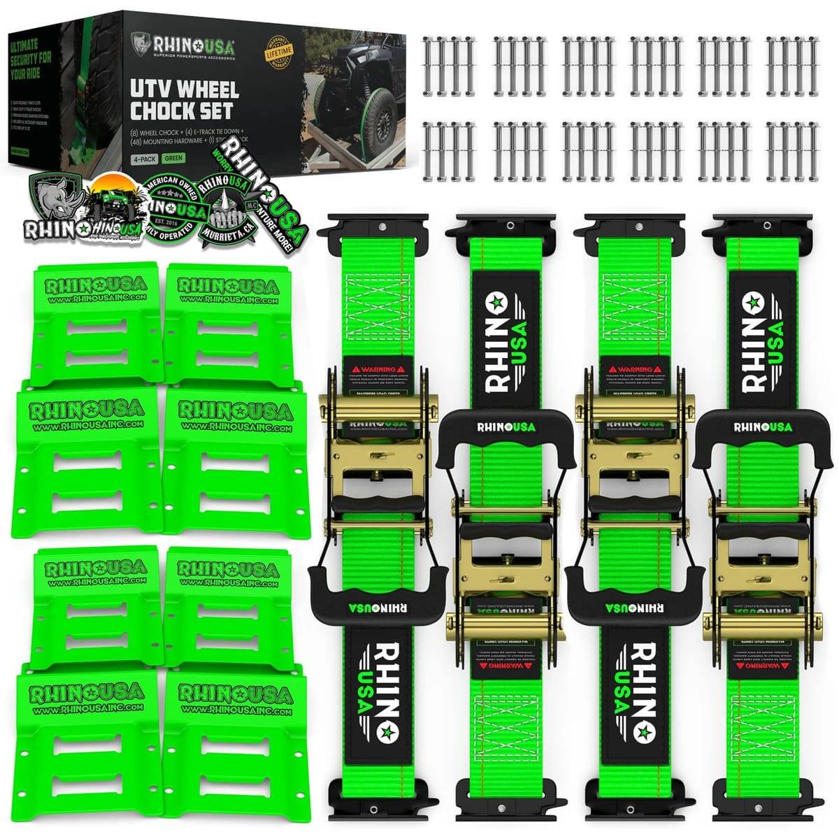 Rhino USA UTV Wheel Chock Tie-Down Kit
