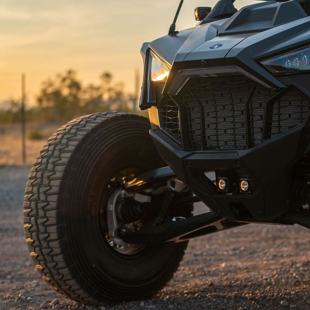 Rigid '17+ Polaris RZR Pro R Revolve Grille Mount Pod Light Kit