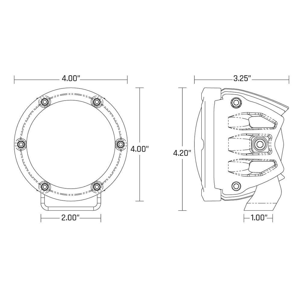 Rigid 360-Series Pro Surface Mount SAE Fog Pod Light - Pair